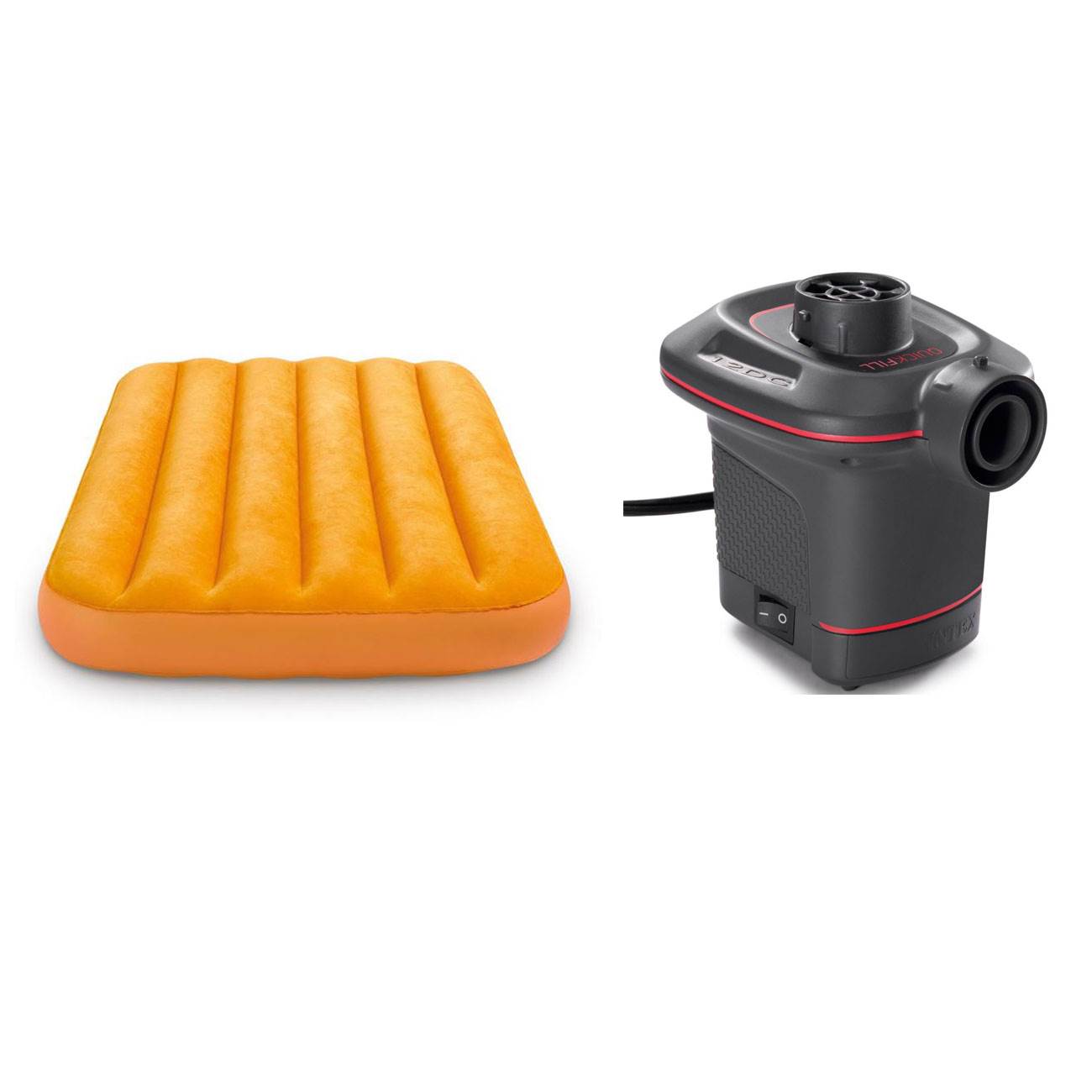 Intex Cozy Kidz Inflatable Air Mattress and 12-Volt DC Corded Electric Air Pump