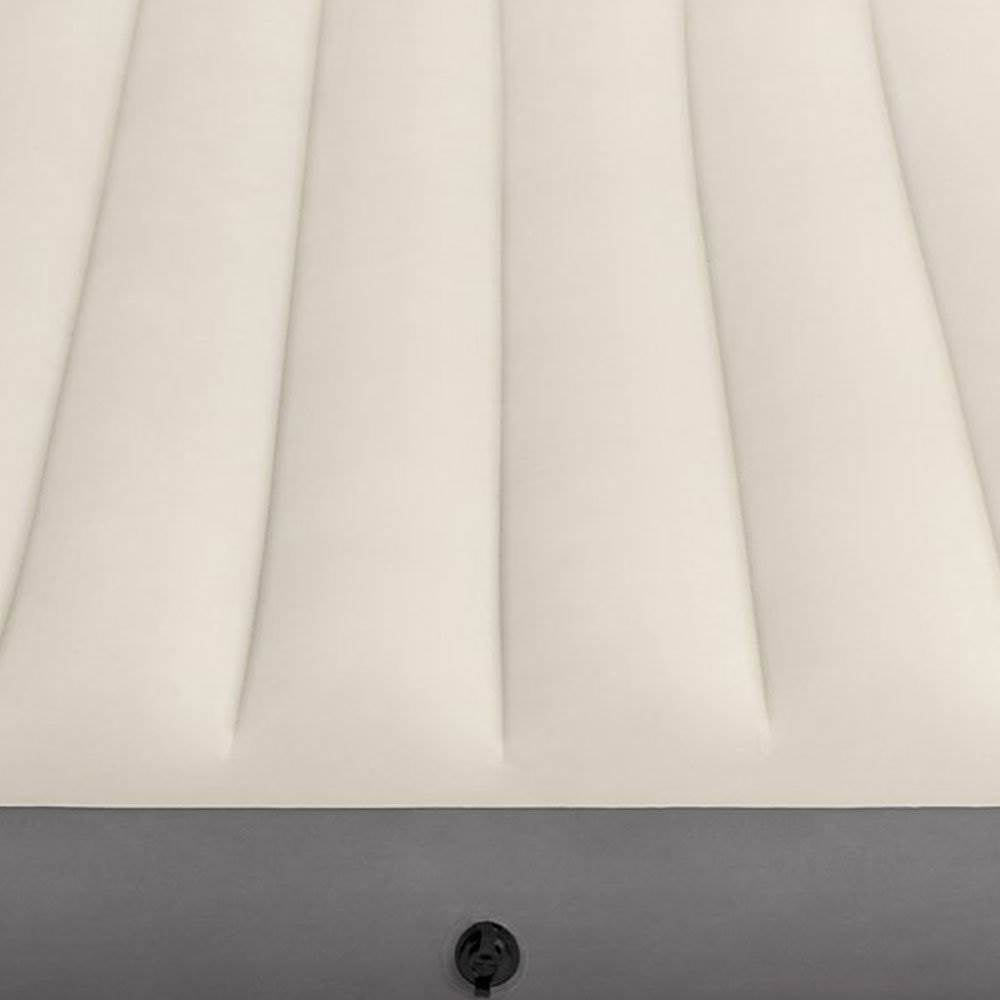 Intex Twin Deluxe Dura Beam Single High Airbed Mattress & Cordless Electric Pump