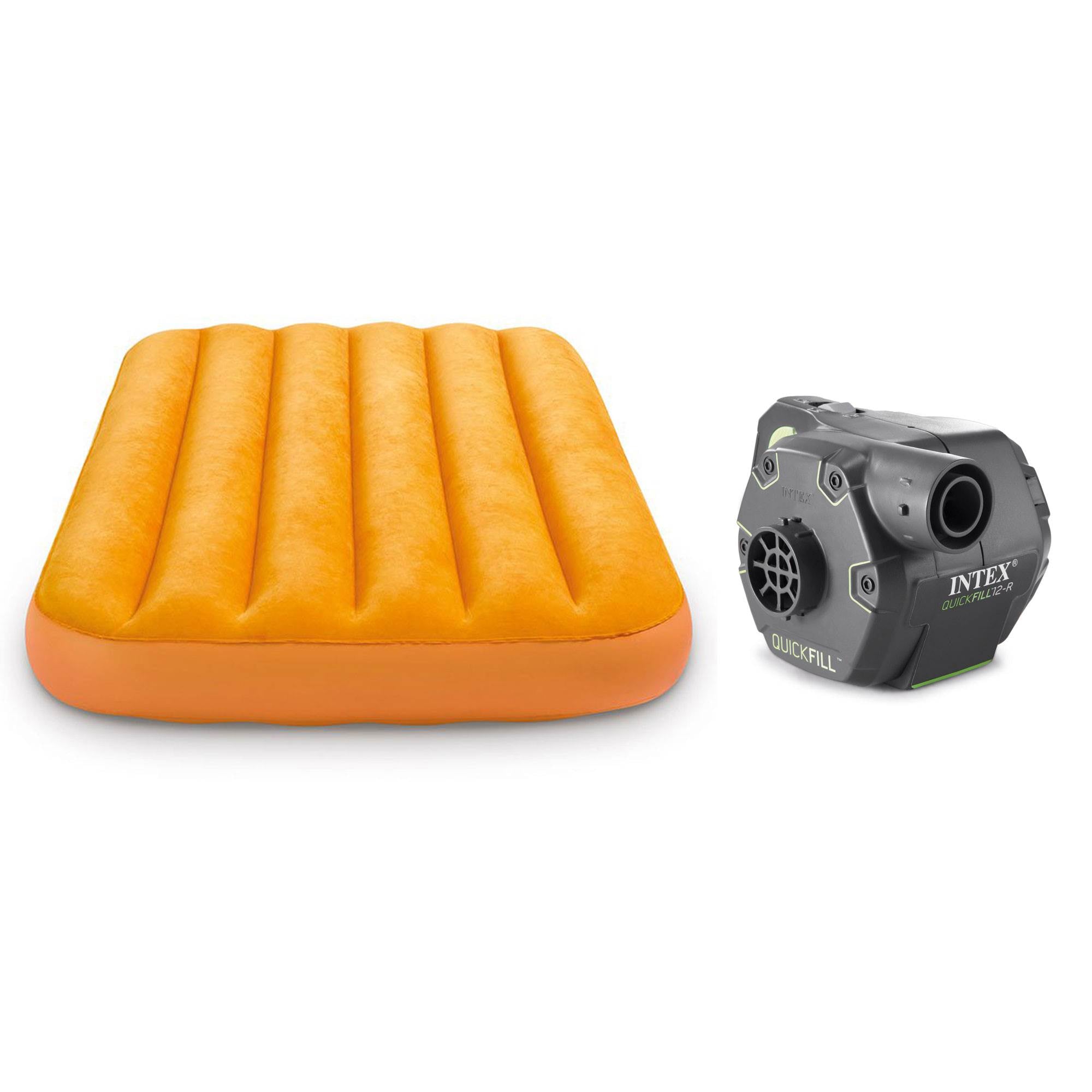 Intex Cozy Kidz Air Bed Mattress with Carry Bag and Intex Electric Air Bed Pump
