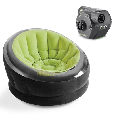 Intex Empire Inflatable Lounge Chair and Intex Cordless Electric Air Pump