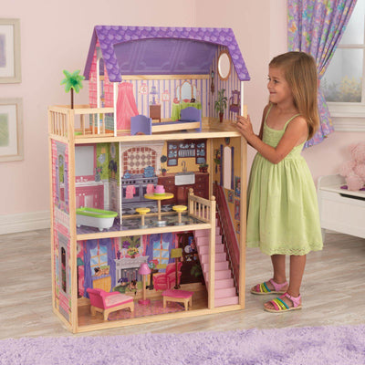KidKraft Kids' Kayla Play Wooden Dollhouse and Furniture Pieces (Open Box)