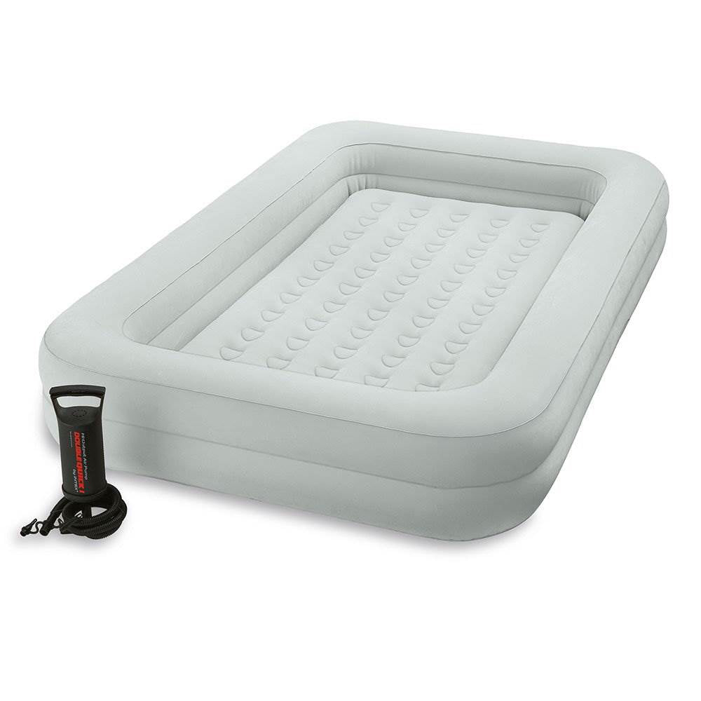 Intex Kidz Camping Travel Air Mattress w/Pump &120 Volt Electric Air Bed Pump - VMInnovations