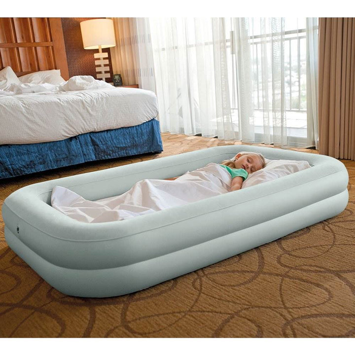 Intex Kidz Camping Travel Air Mattress w/Pump &120 Volt Electric Air Bed Pump