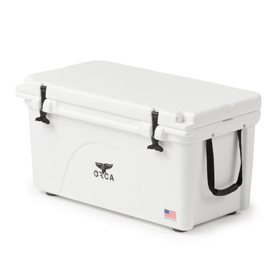 Orca 140 Qt High Performance Roto Molded Insulated Ice Cooler, White (Open Box)