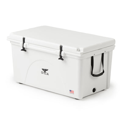 Orca 75 Quart 90 Can Roto Molded Insulated Ice Cooler, White (Open Box)