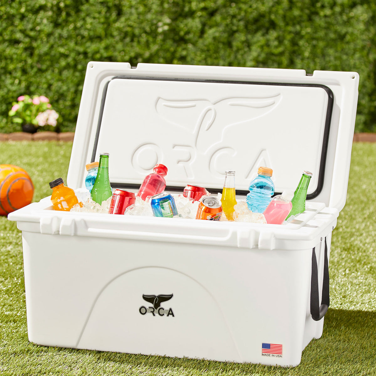 Orca 75 Quart 90 Can Roto Molded Insulated Ice Cooler, White (Open Box)