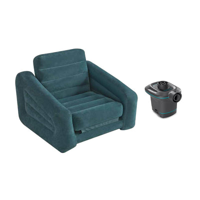 Intex AC Electric Air Pump & Inflatable Pull-Out Chair and Twin Bed Air Mattress