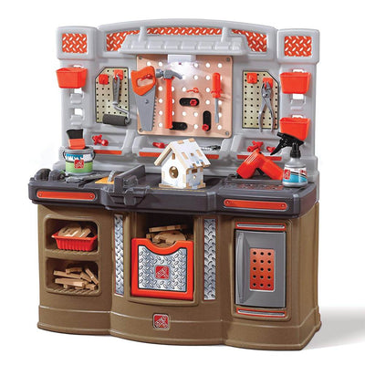 Step2 Big Builders Pro Kids Toy Tool Bench with Accessories, Orange (For Parts)
