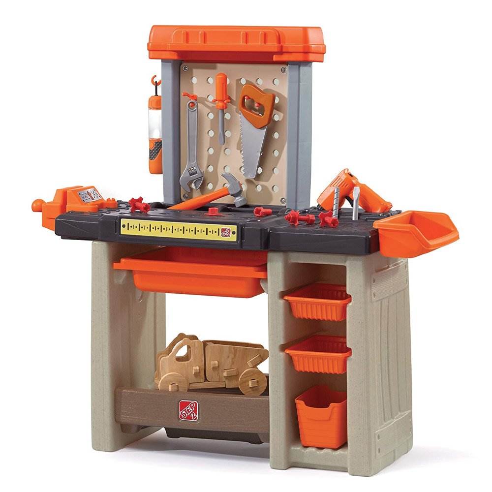 Step2 Play Handyman Workbench with Tools and Accessories, Orange (Open Box)