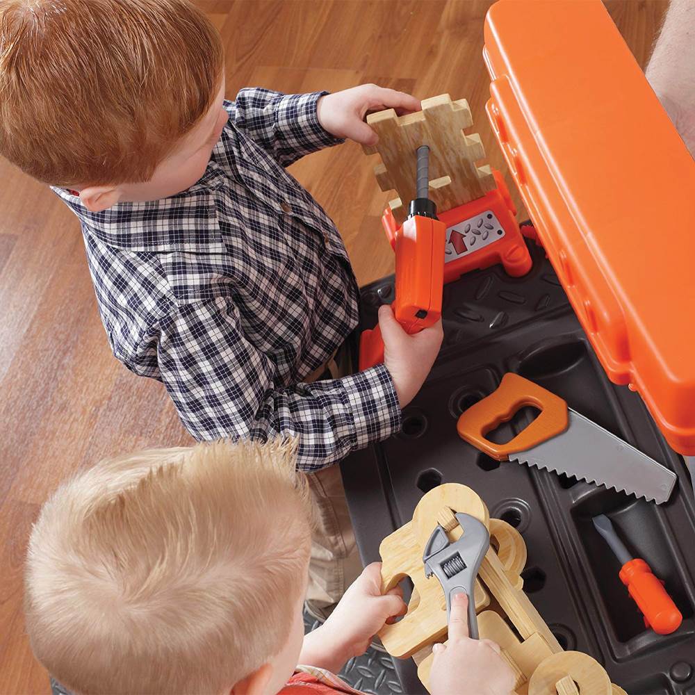 Step2 Play Handyman Workbench with Tools and Accessories, Orange (Open Box)