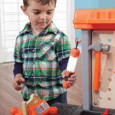 Step2 Play Handyman Workbench with Tools and Accessories, Orange (Open Box)