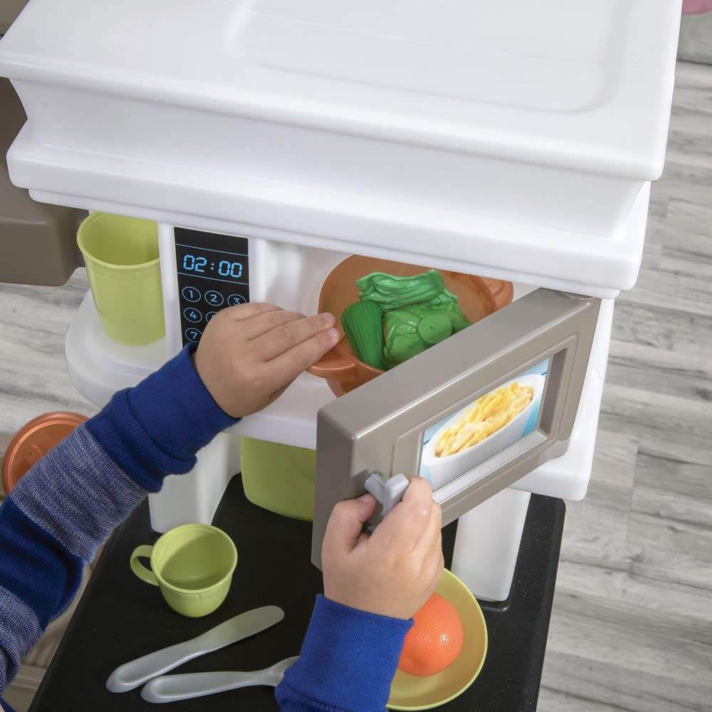 Step2 Plastic Pretend Play Modern Metro Kitchen Set with Utensil Accessories