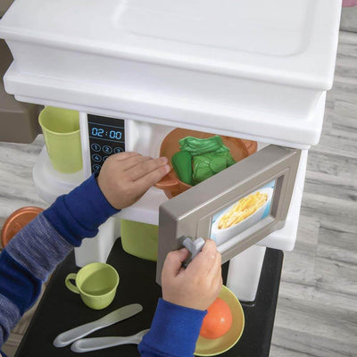 Step2 Plastic Pretend Play Modern Metro Kitchen Set with Utensil Accessories