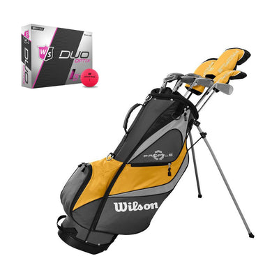 Wilson Profile XD Men's RH Flex Graphite Steel Golf Club Stand Bag Set and Balls