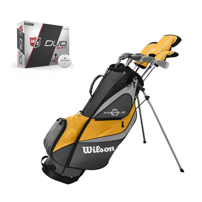 Wilson Profile XD Men's RH Flex Graphite Steel Golf Club Stand Bag Set and Balls