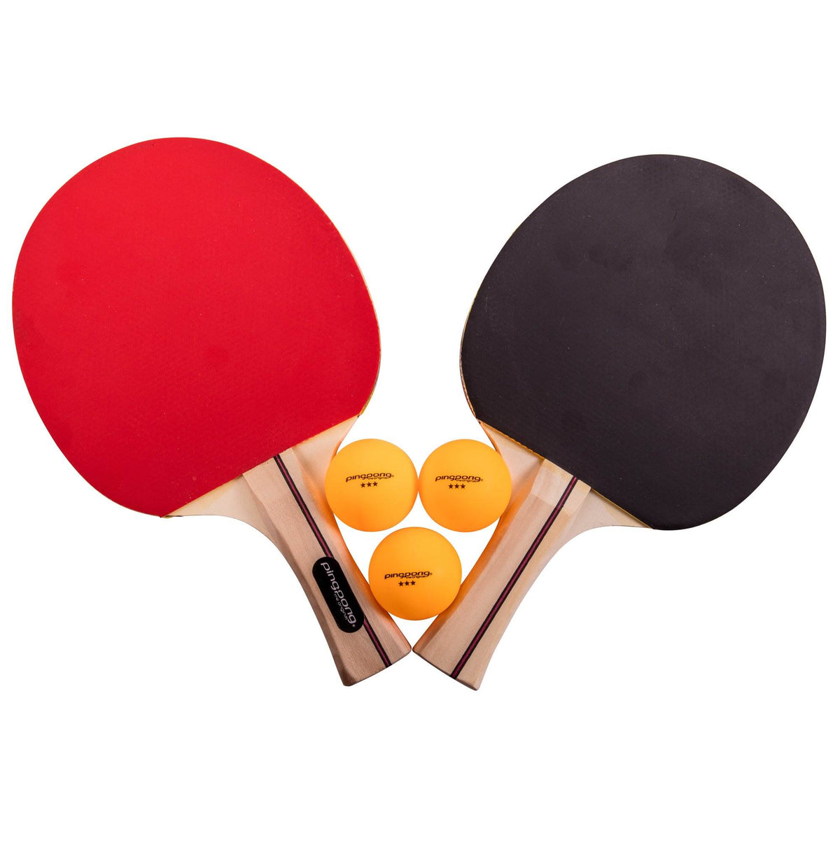 Lancaster 4 Piece Folding Table Tennis Table w/ 2 Rackets and 3 Orange Balls