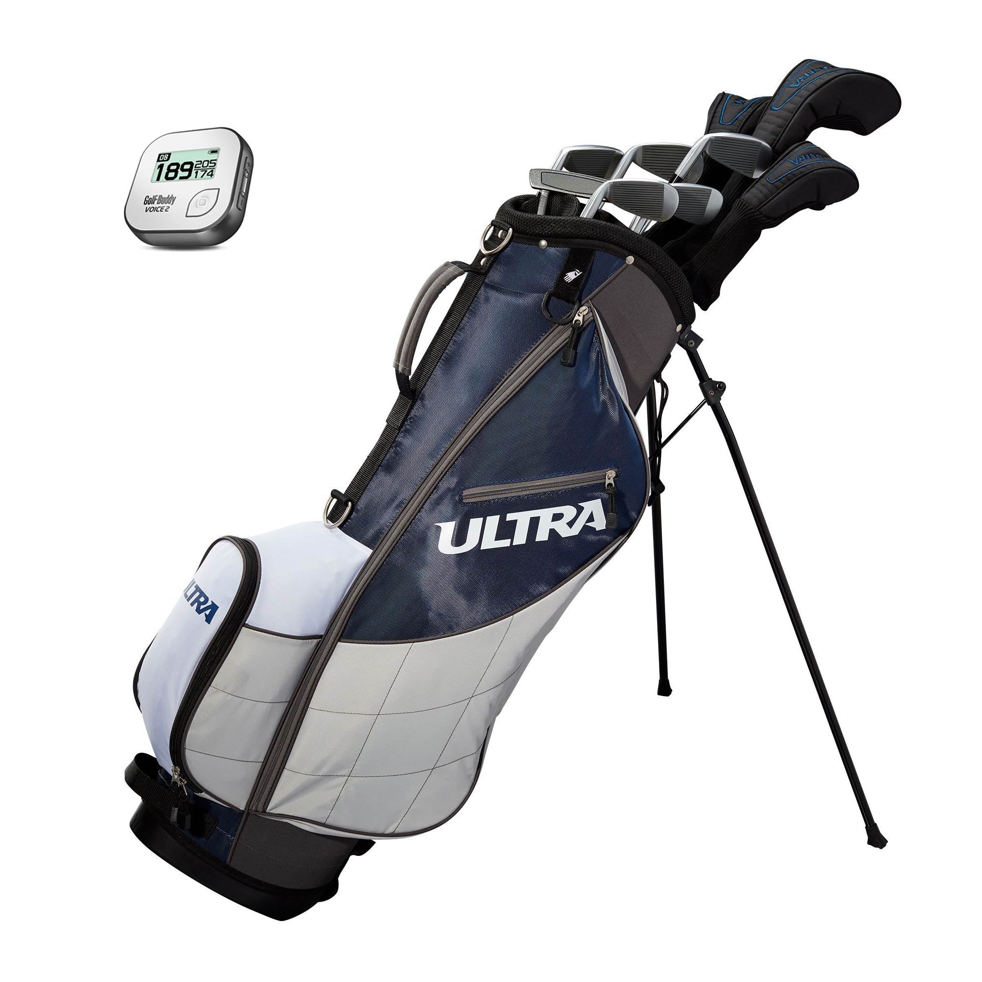 Wilson Ultra Mens 13 Piece Right Handed Complete Golf Club Bag Set & Rangefinder