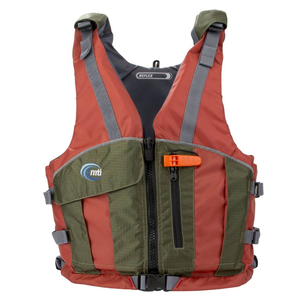MTI Life Jackets Reflex Padded Adult M/L Life Jacket Water Safety Vest, Copper