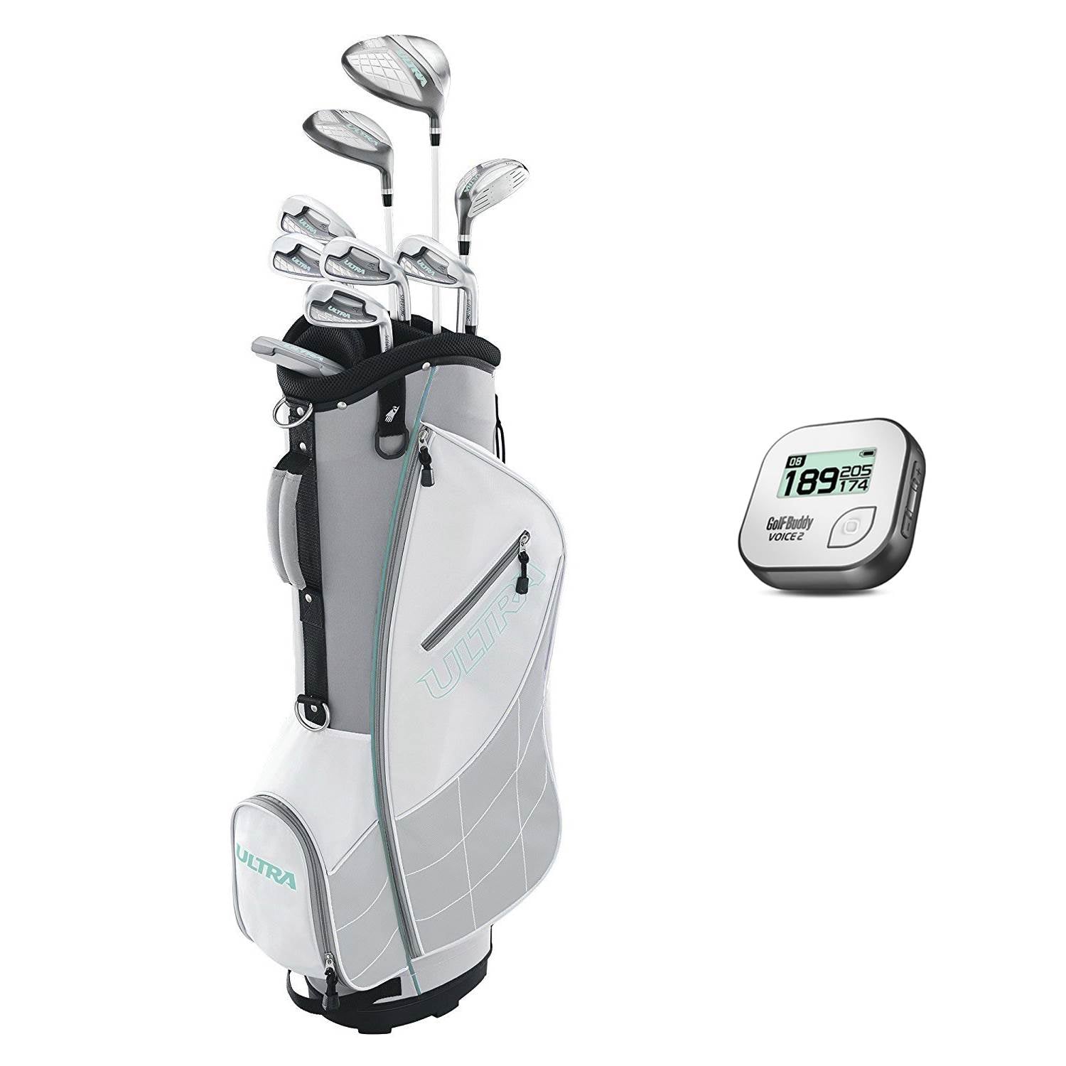 Wilson Ultra Womens Right Handed Complete Golf Club Set w/ Bag & GPS Rangefinder