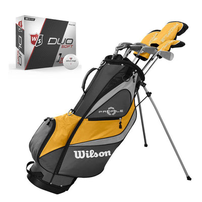 Wilson Profile XD Mens LH Flex Graphite Steel Golf Club Stand Bag Set and Balls