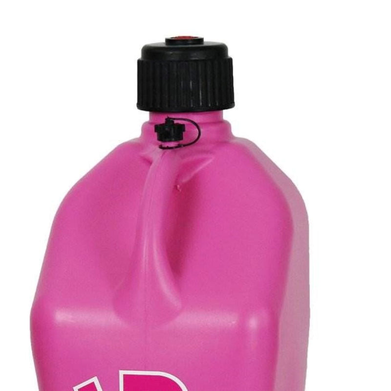 VP Racing 5.5 Gallon Motorsport Utility Jug and 14 Inch Filler Hose, Pink