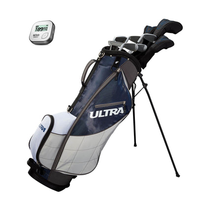 Wilson Ultra Mens 13 Piece Left Handed Golf Club Package Bag Set & Rangefinder