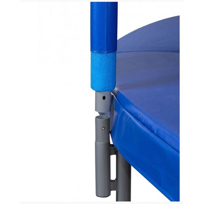 Upper Bounce Easy Assemble Durable 10 Foot Trampoline & Metal Ground Anchor Kit