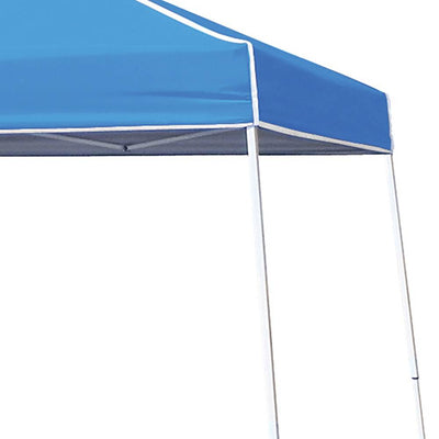 Z-Shade 10' x 10' Angled Leg Canopy & 4 Taffeta Sidewall Accessory Packs, Blue