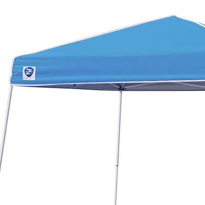 Z-Shade 10' x 10' Angled Leg Canopy & 4 Taffeta Sidewall Accessory Packs, Blue