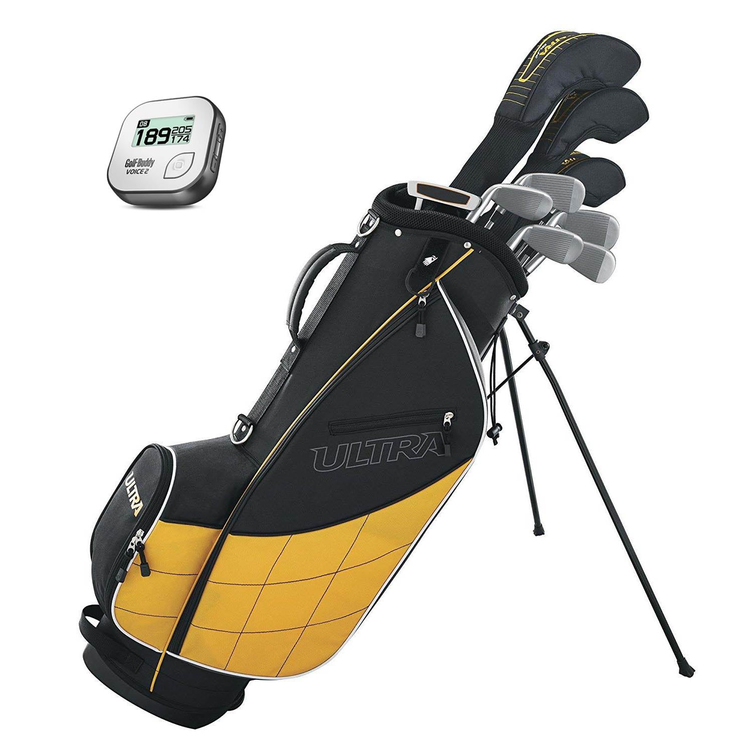 Wilson Ultra Mens 13 Piece Left Handed Golf Club Set with Bag & GPS Rangefinder