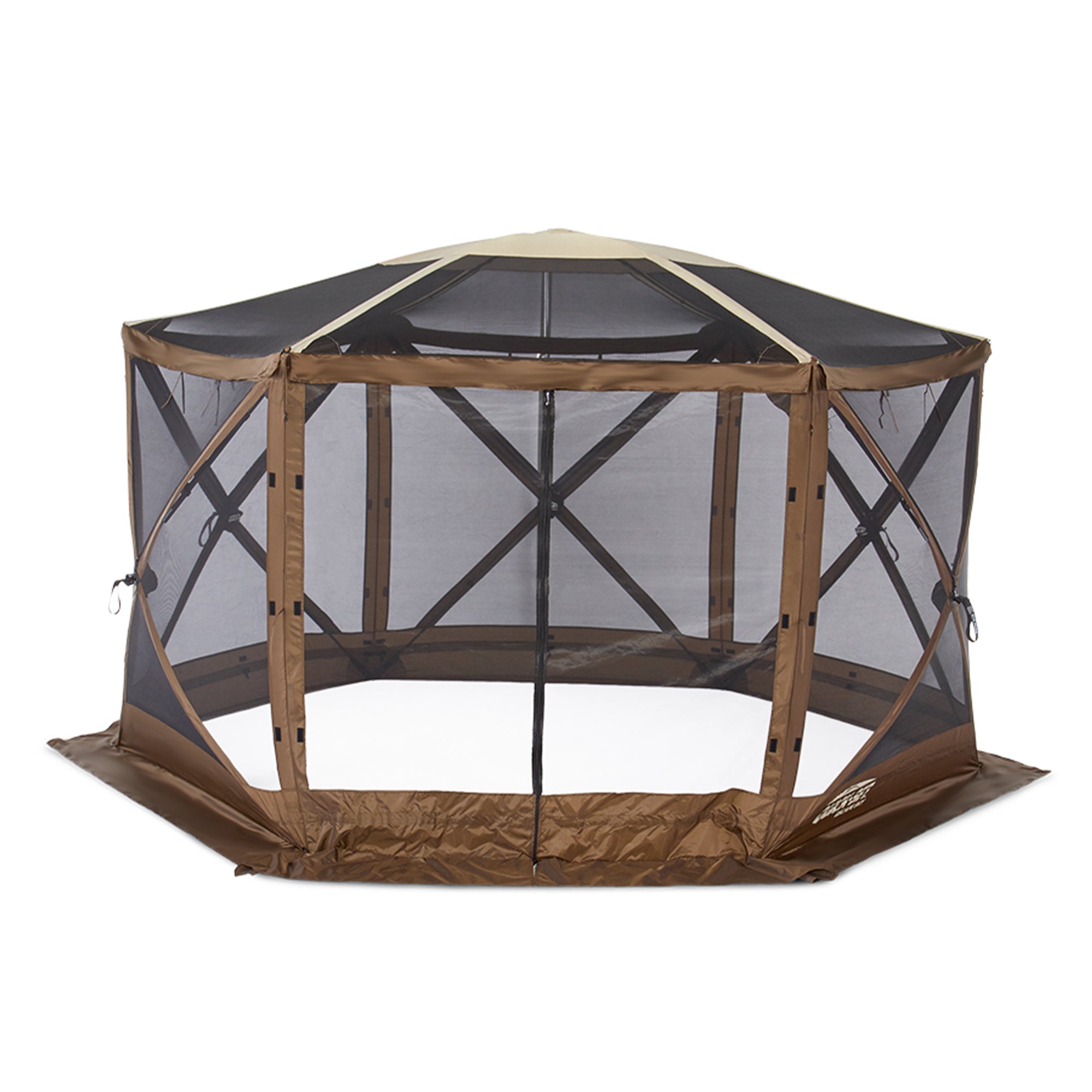 Clam Quick-Set Escape Sky Portable Outdoor Gazebo Canopy, Brown (Open Box) - VMInnovations