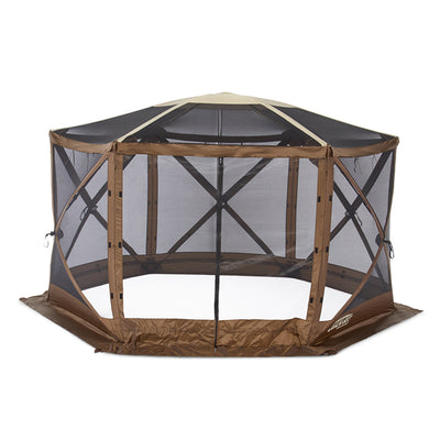 Clam Quick Set Escape Sky Screen Portable Camping Gazebo Shelter, Brown (Used)