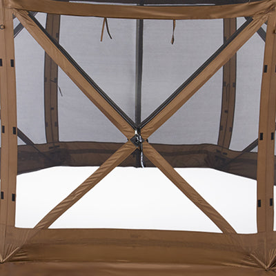 Clam Quick Set Escape Sky Screen Camping Gazebo Shelter, Brown (For Parts) - VMInnovations