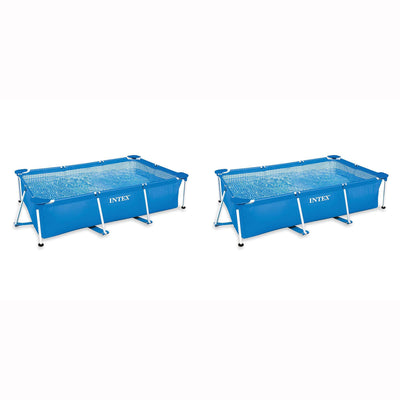Intex 8.5ft x 5.3ft x 26in Rectangular Above Ground Swimming Pool, Set of 2