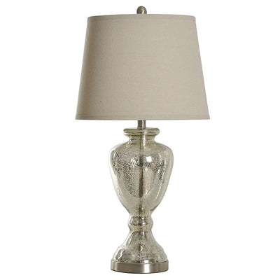 Abode 84 30" Transitional Silver Brushed Mercury Glass Table Lamp (2 Pack)