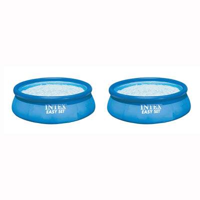 Intex 12ft x 30in Easy Set Inflatable Above Ground Pool w/ Filter Pump (2 Pack)