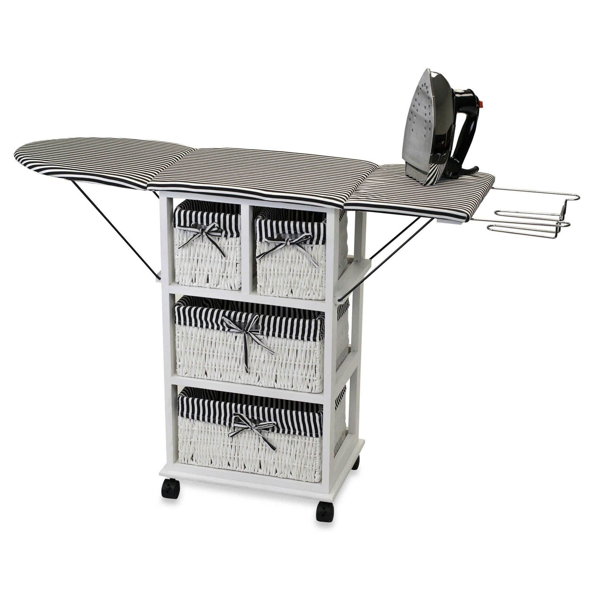 Whitmor 29 Inch Metal Home Ironing Board and Laundry Sorting Station (Open Box)