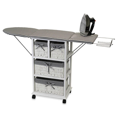 Whitmor 29 Inch Metal Home Ironing Board and Laundry Sorting Station (Open Box)