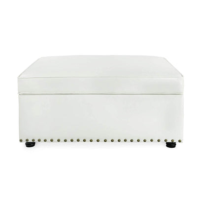 SpaceMaster iBed Ottoman with Fold Out Hideaway Guest Bed, White (Used)