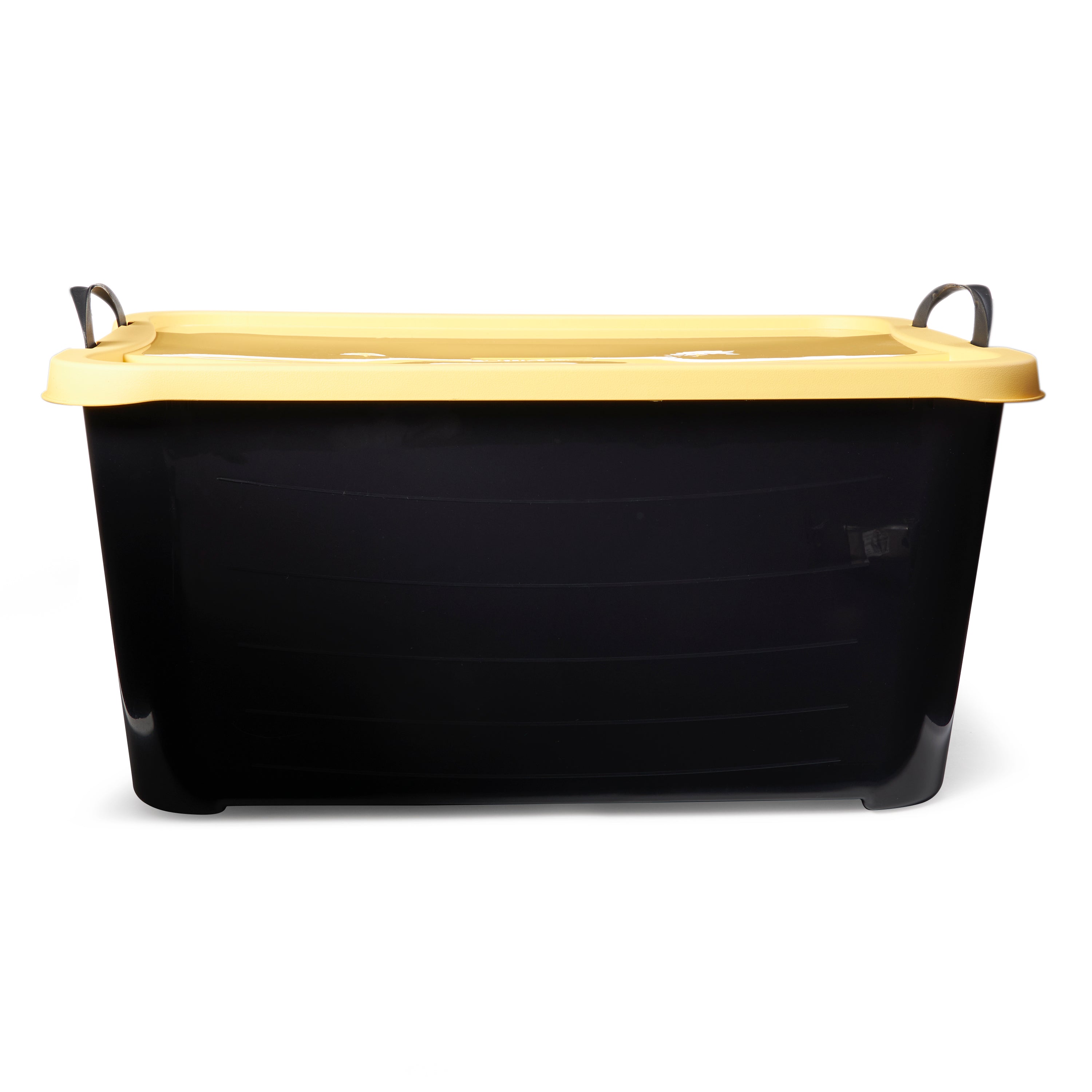 Life Story 55 Quart Stackable Organization and Storage Container, Black/Yellow - VMInnovations