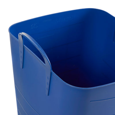 Life Story 25 Liter 6.6 Gallon Durable Plastic Storage Tote with Handles, Blue (Open Box)