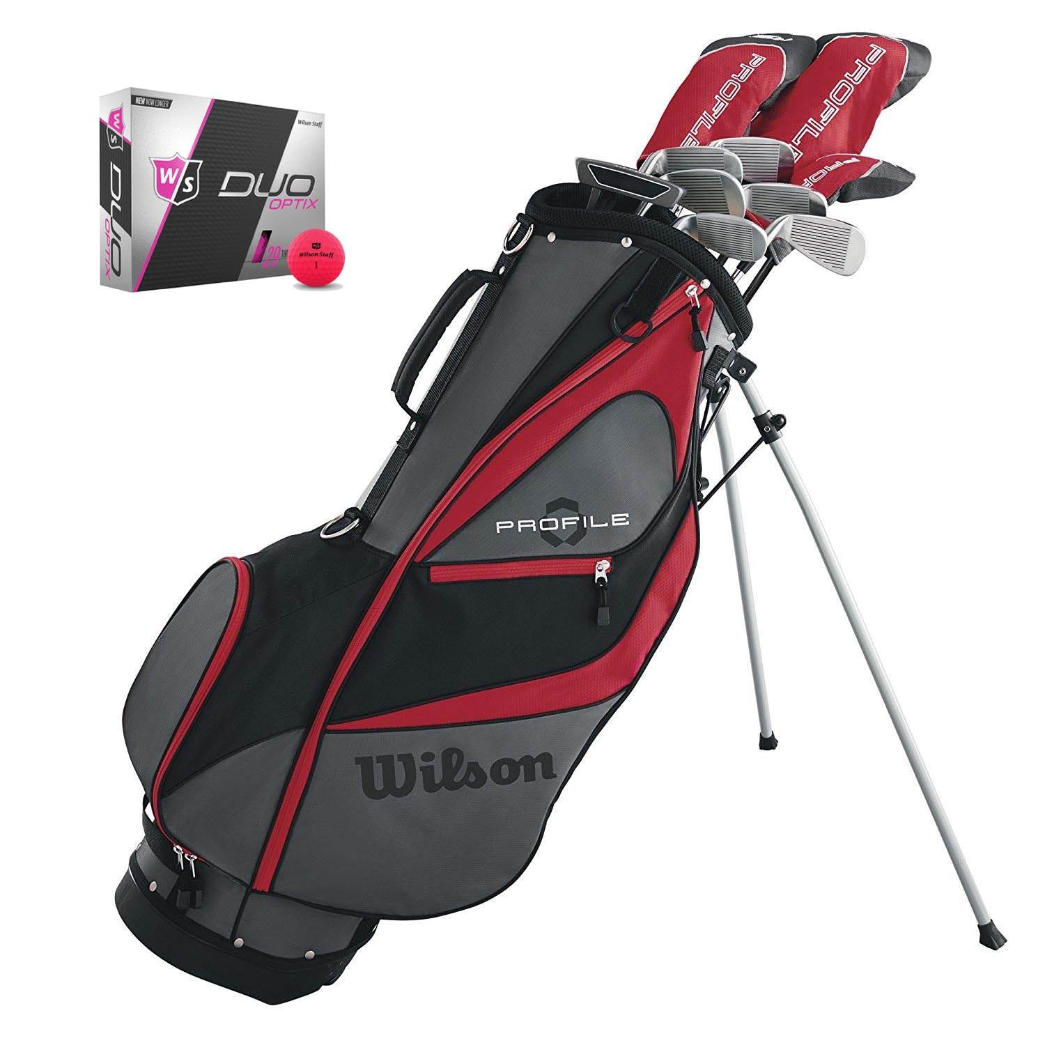 Wilson Profile XD Mens Left Handed Complete Golf Club Set w/ Stand Bag & Balls