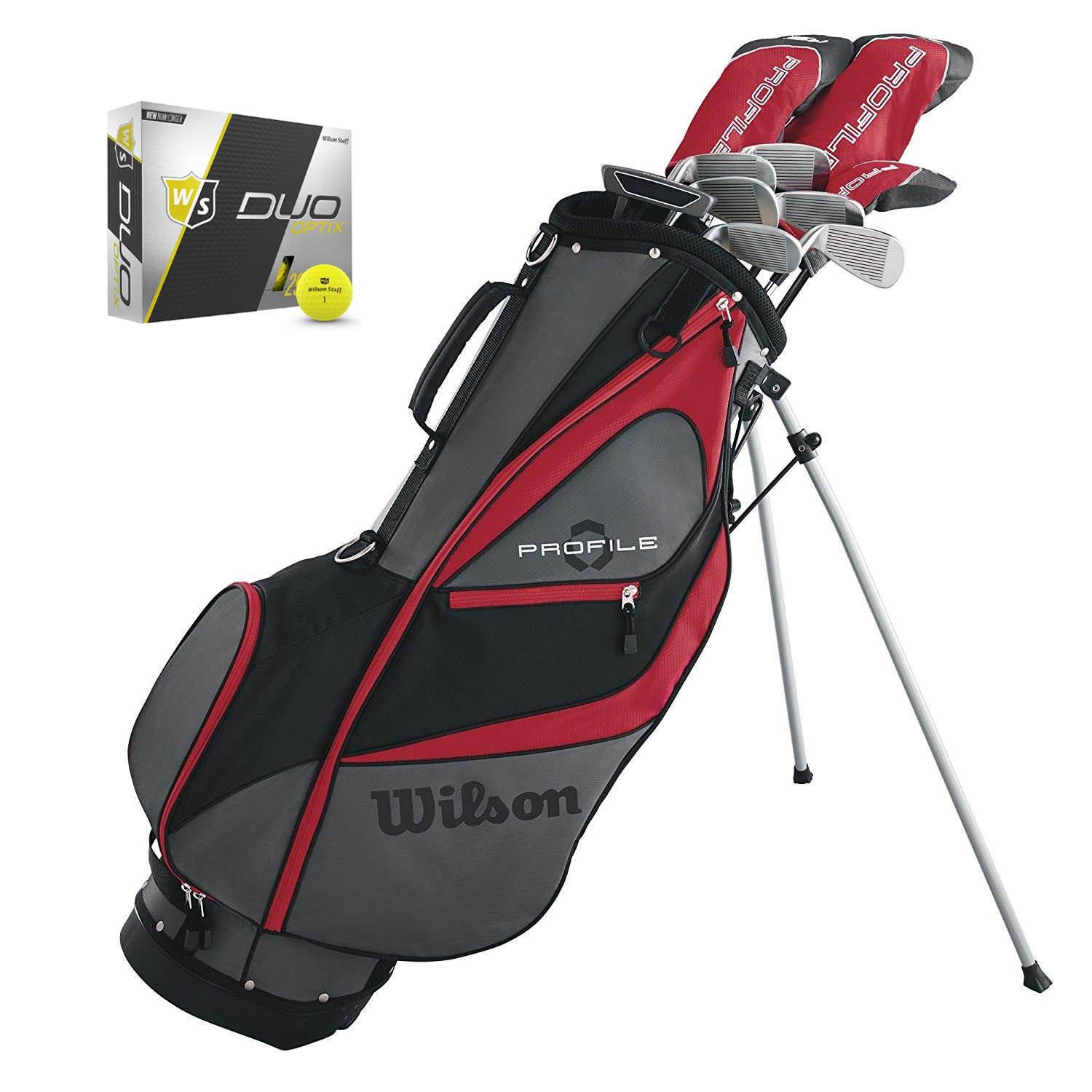 Wilson Profile XD Mens Left Handed Complete Golf Club Set w/ Stand Bag & Balls