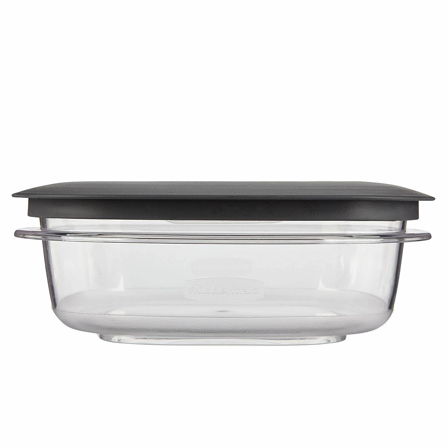 Rubbermaid 1937648 3 Cup Square Premier Plastic Storage Container w/ Lid, Clear