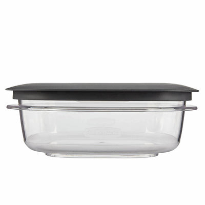 Rubbermaid 1937648 3 Cup Square Premier Plastic Storage Container w/ Lid, Clear