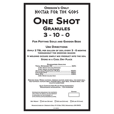 Nectar for the Gods NGOS3012 One Shot Granules Soil Amendment, 12 Pound Bag
