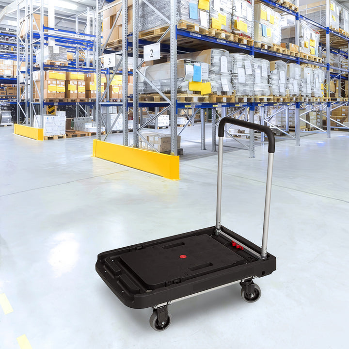 Magna 4 Wheel Folding Platform Transport Cart w/500 Pound Capacity(Open Box)