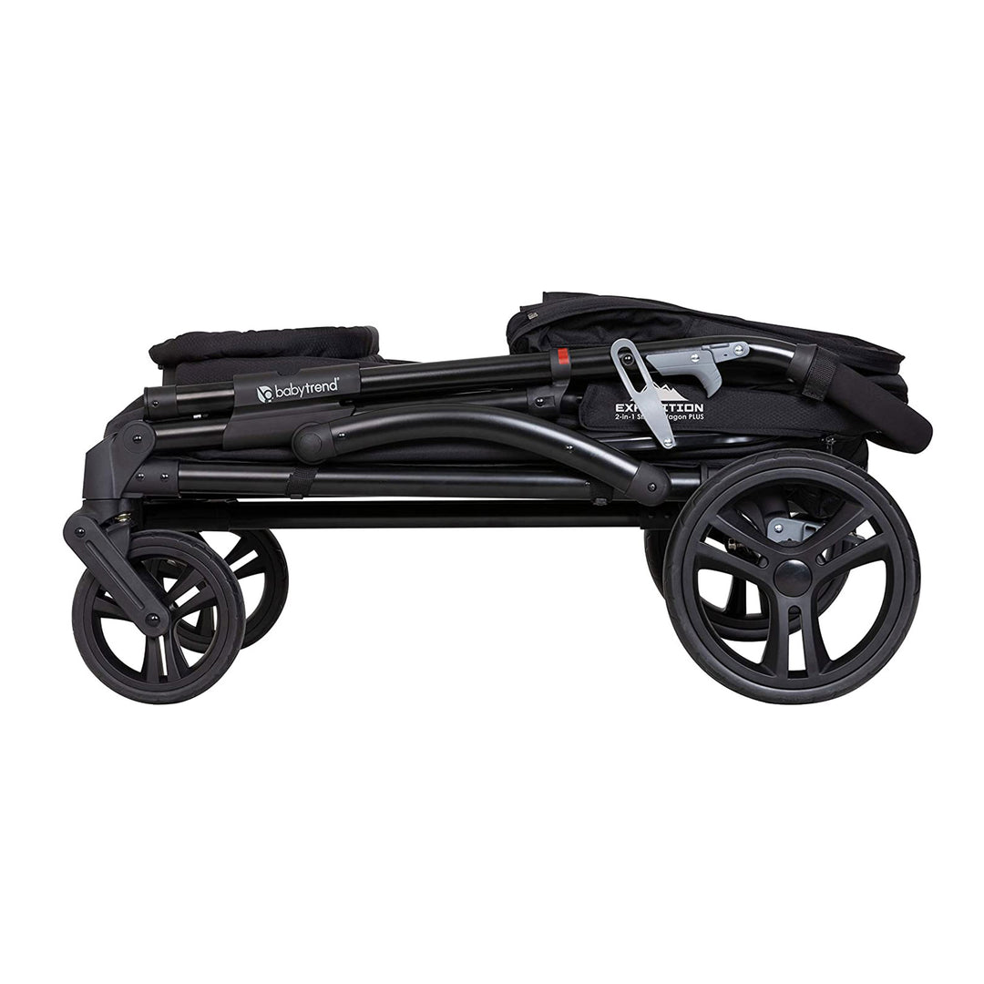 Baby Trend Expedition 2 in 1 Push or Pull Stroller Wagon Plus w/ Canopy, Black