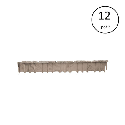 Suncast Quick Edge Resin Material 35 Inch Single Strip Lawn Edging (12 Pack) - VMInnovations