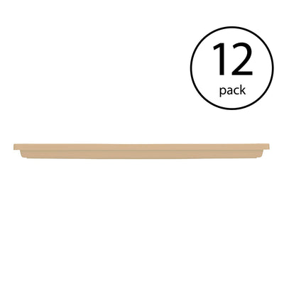 HC Companies Venetian 23.5" Rectangular Flower Box Saucers, Sandstone (12 Pack)